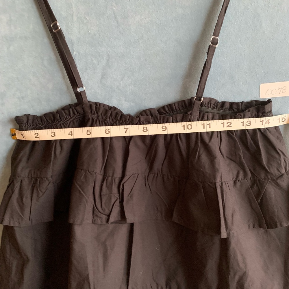 HT 360‎ Collectible Black Women's Top layer ruffle crop. Size S - Picture 4 of 5